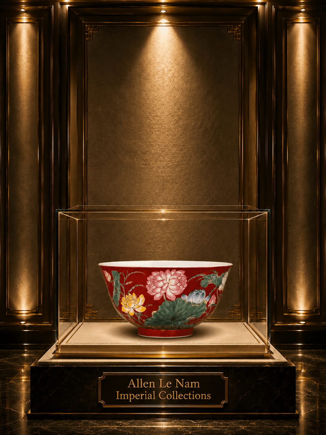 Kangxi Imperial Underglaze Lotus Bowl