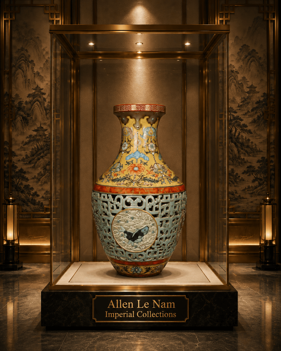 Qianlong Imperial Peachbloom Glazed Vase