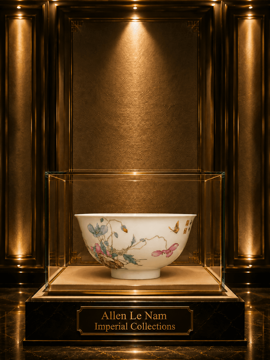 Qianlong Imperial Famille Rose Poppy Bowl