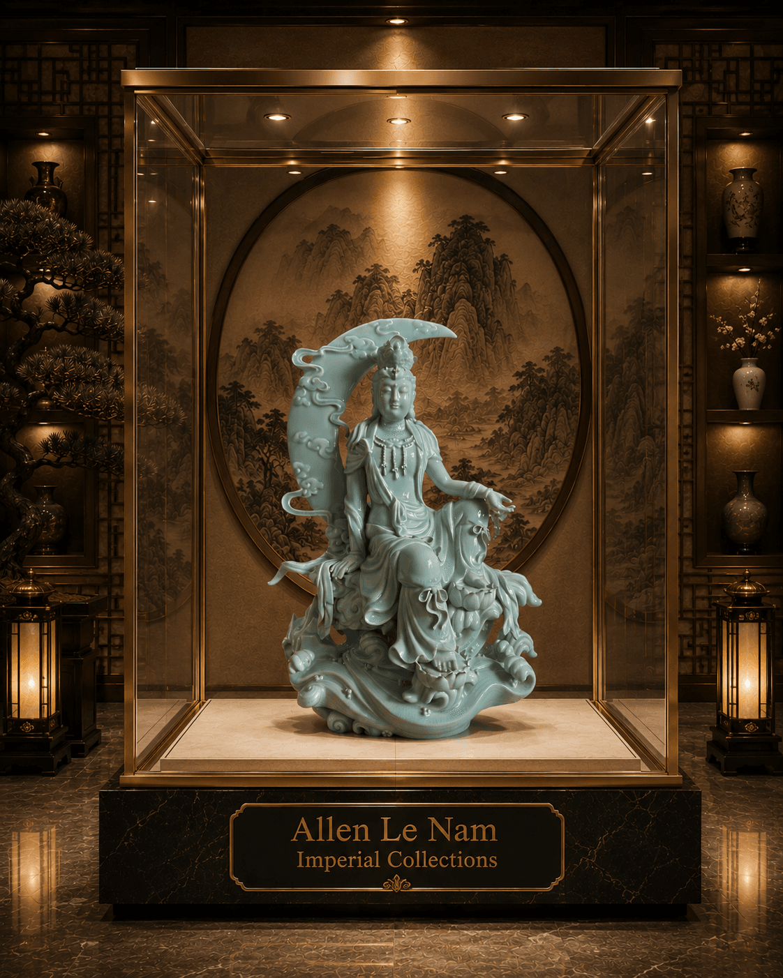 Imperial Ru Ware Bodhisattva Guanyin Statue